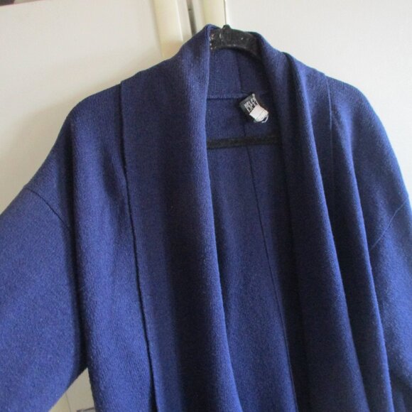 Vintage Helen HSU NY Long Rich purple Open Cardigan Sweater- L read - Picture 4 of 6